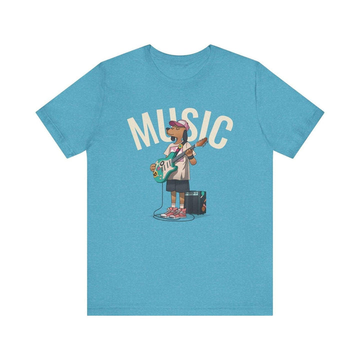 Band Guitar Groove Pup T Shirt | Heather Aqua