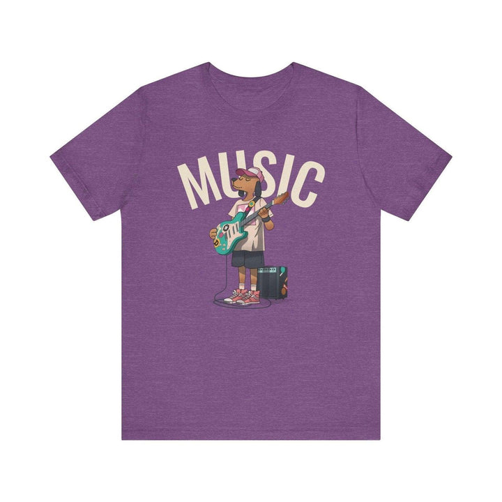 Band Guitar Groove Pup T Shirt | Heather Team Purple