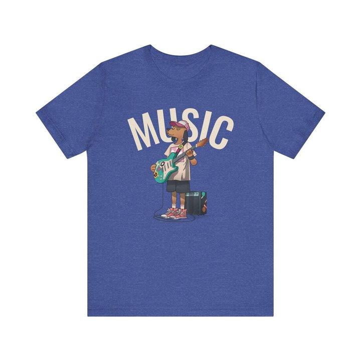 Band Guitar Groove Pup T Shirt | Heather True Royal