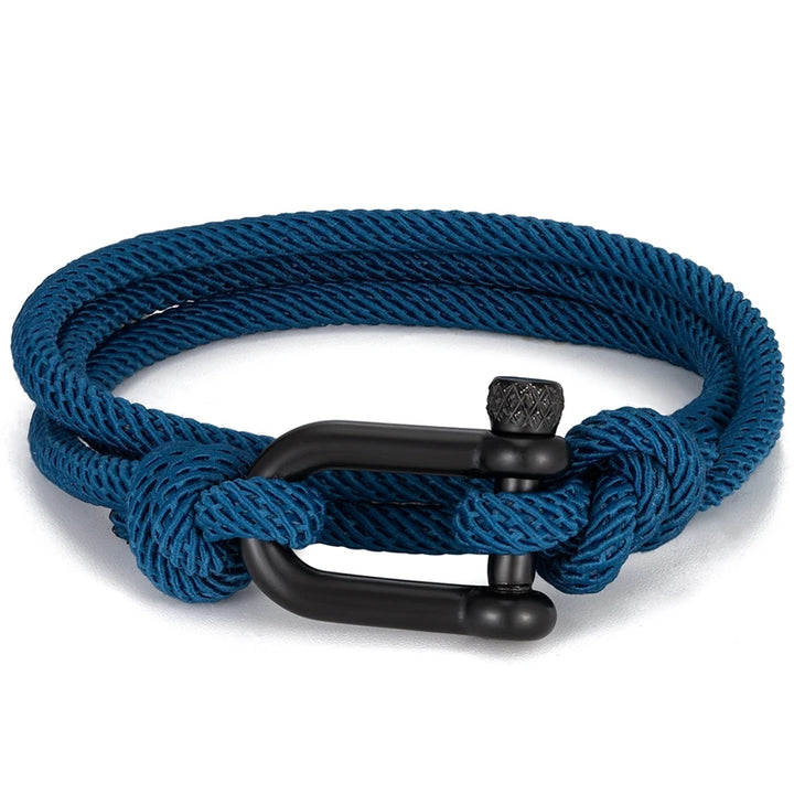 U shaped Bracelet | Hole Blue Twill Tees
