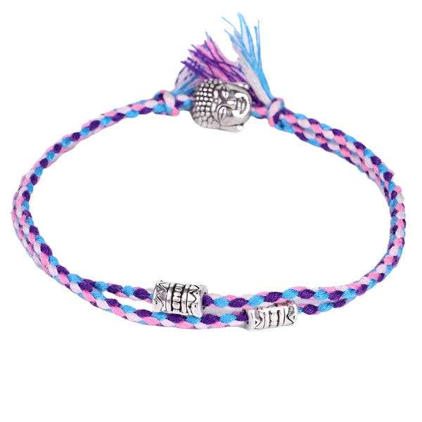 Buddha Head Bracelet | Blue Mix Twill Tees