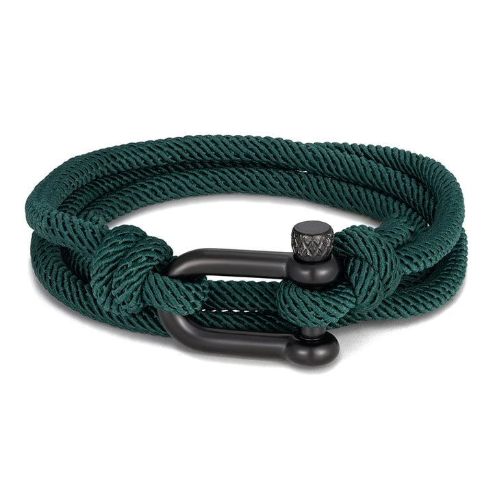 U shaped Bracelet | Green Twill Tees