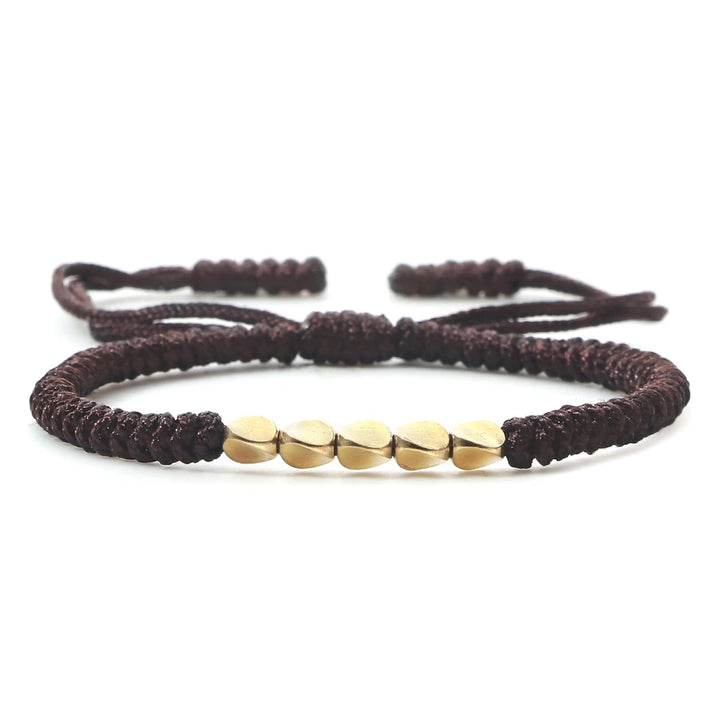 Tibetan Buddhist Bracelet | Brown Twill Tees
