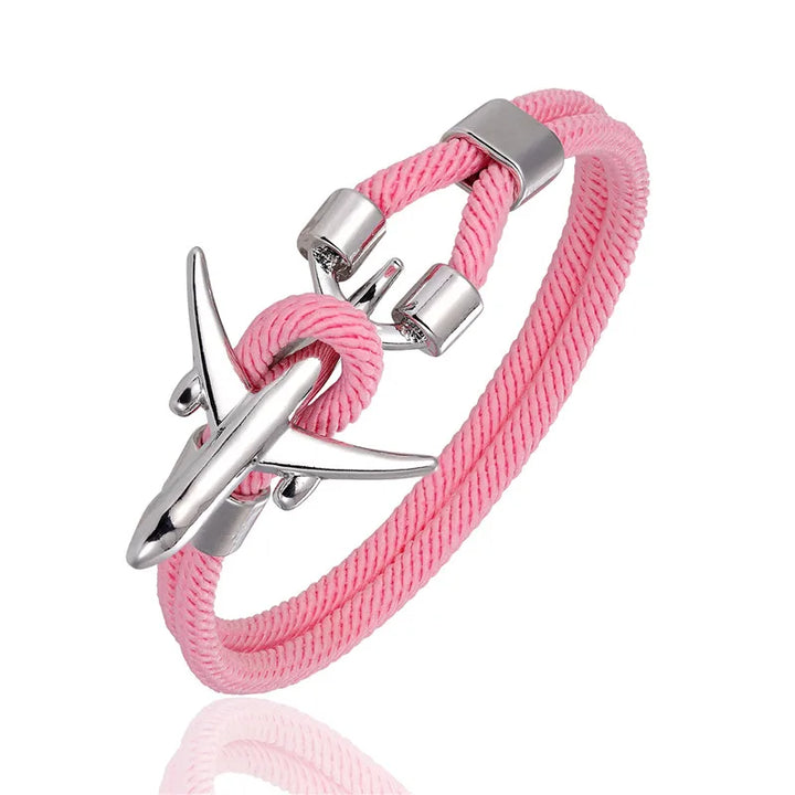 Airplane Anchor Bracelet | Pink Twill Tees