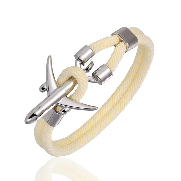 Airplane Anchor Bracelet | Milky Twill Tees