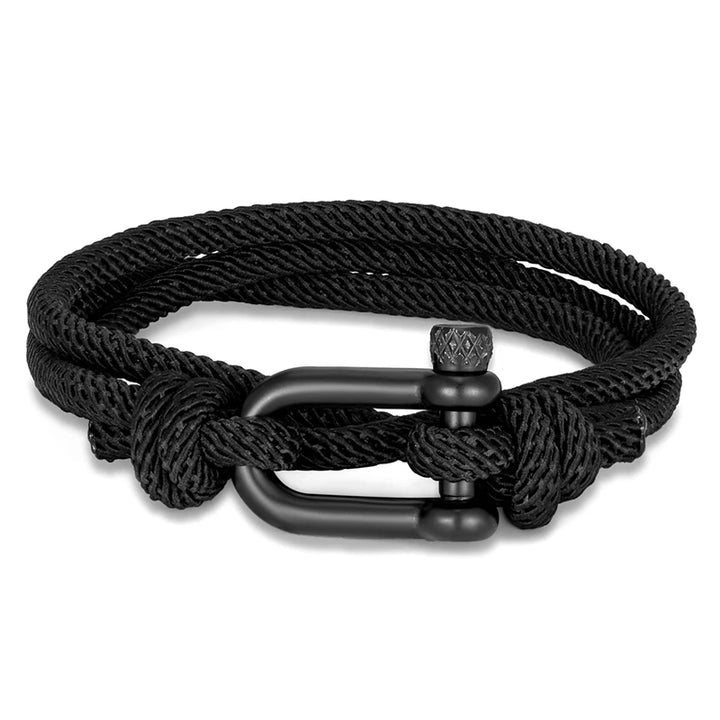 U shaped Bracelet | Black Twill Tees