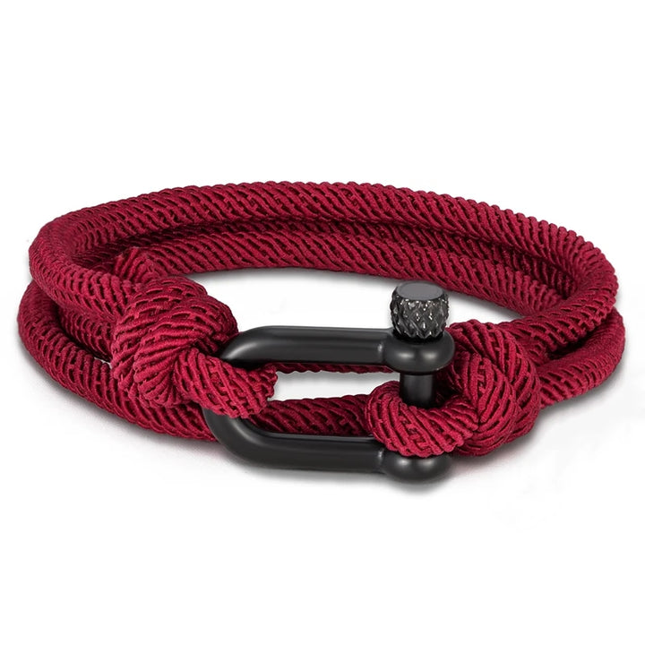 U shaped Bracelet | Wine red Twill Tees