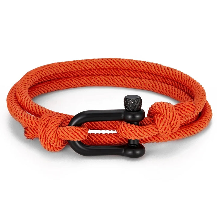 U shaped Bracelet | Orange Twill Tees