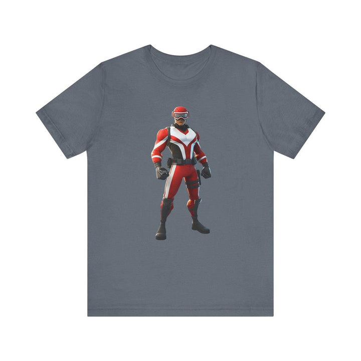 Fortnite Hero in Red T Shirt | Steel Blue Twill Tees