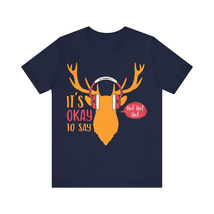 Summer Camp Ho Ho Ho Reindeer T Shirt | Navy