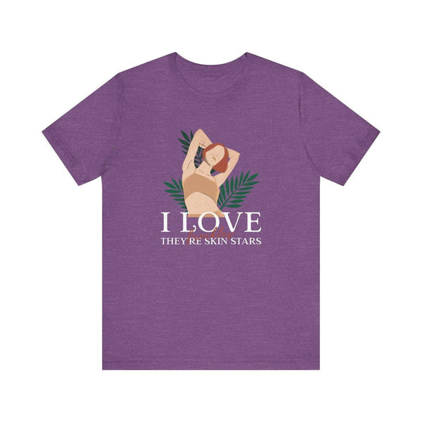 Flower I Love Freckles T Shirt | Heather Team Purple