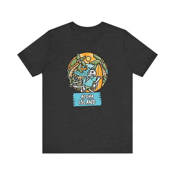 Beach Island Chill Vibes T Shirt | Dark Grey Heather