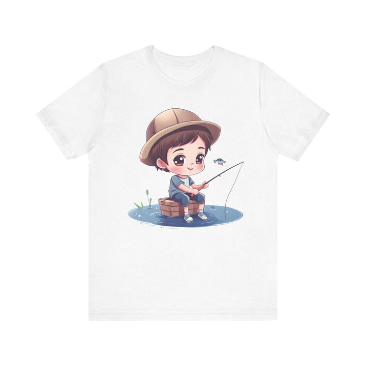 Fishing Kawaii Fisherman T Shirt | White