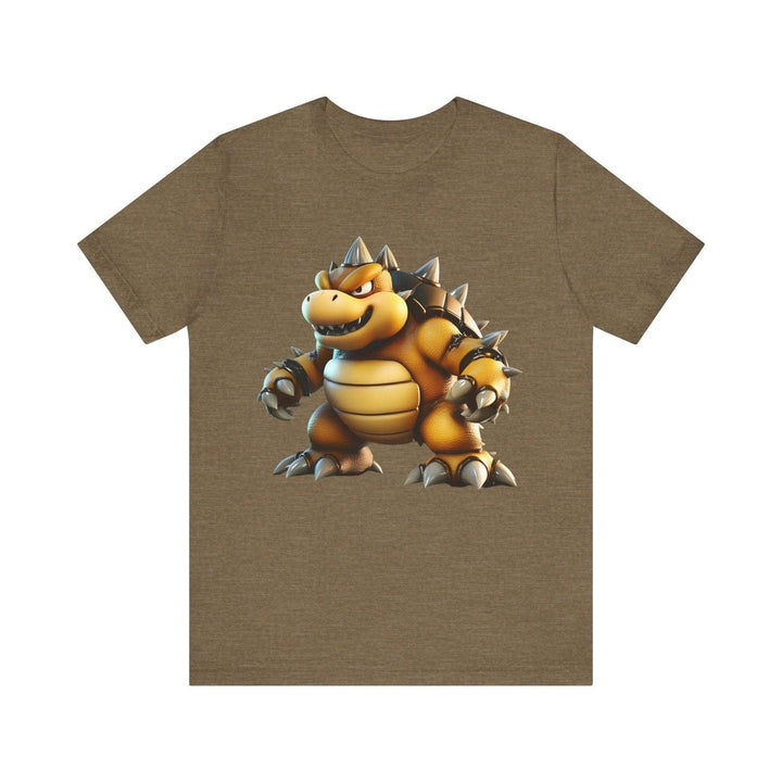 Mario King of Spikes T Shirt | Heather Olive