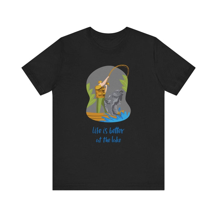 Fishing Lake Life T Shirt | Black