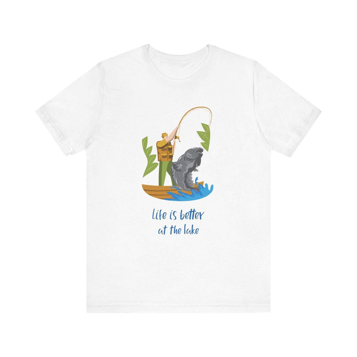 Fishing Lake Life T Shirt | White