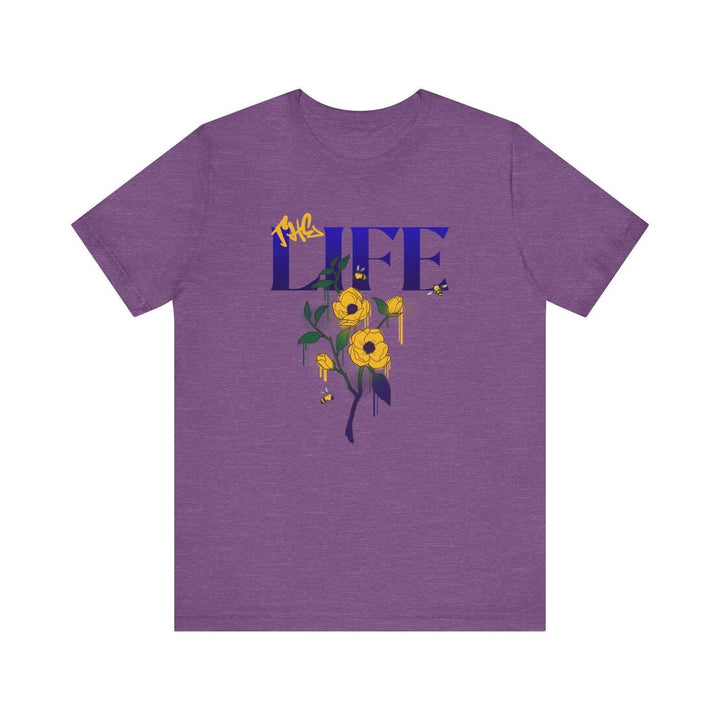 Christian Life Blooms T Shirt | Heather Team Purple