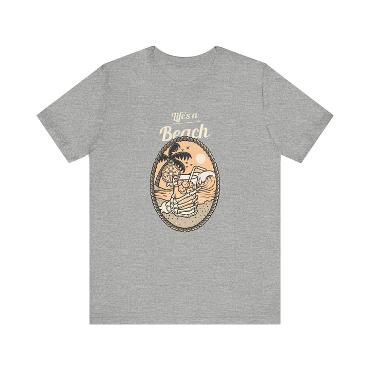 Beach Life’s Skeleton T Shirt | Athletic Heather Twill Tees