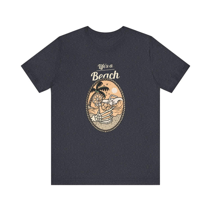 Beach Life’s Skeleton T Shirt | Heather Navy Twill Tees