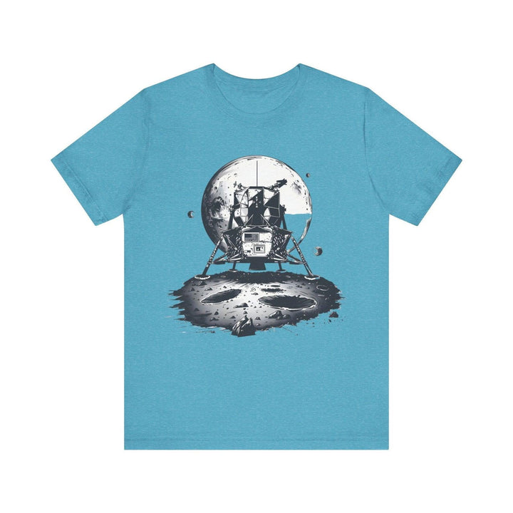 Nasa Lunar Landing T Shirt | Heather Aqua