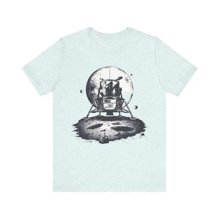 Nasa Lunar Landing T Shirt | Heather Ice Blue