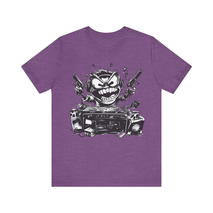 Hip Hop Mad DJ Vibes T Shirt | Heather Team Purple