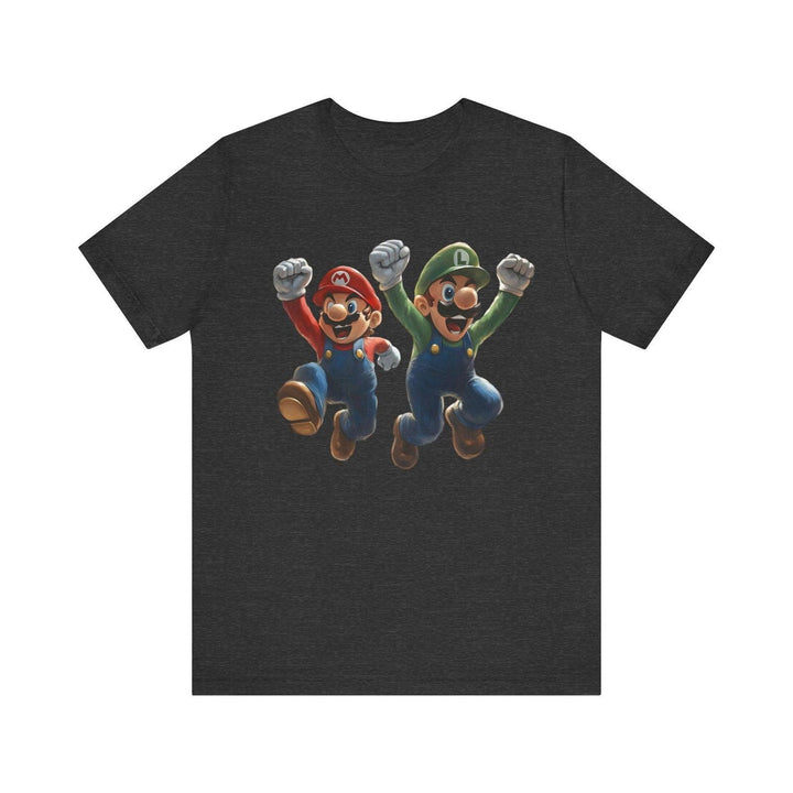 Mario Bros Jump T Shirt | Dark Grey Heather