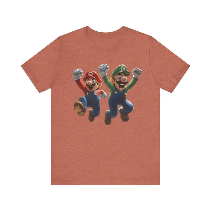 Mario Bros Jump T Shirt | Heather Clay