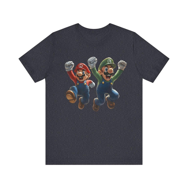 Mario Bros Jump T Shirt | Heather Navy