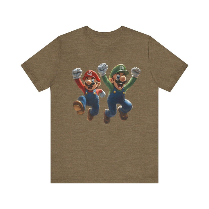 Mario Bros Jump T Shirt | Heather Olive