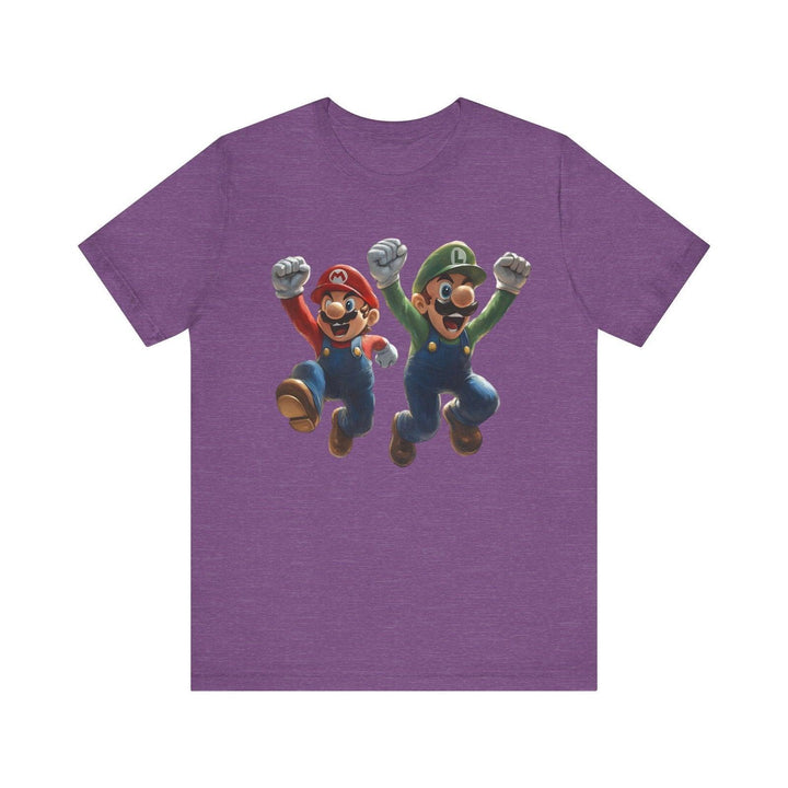 Mario Bros Jump T Shirt | Heather Team Purple