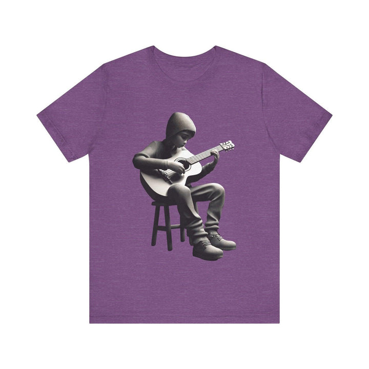 Hip Hop Monochrome Melody T Shirt | Heather Team Purple