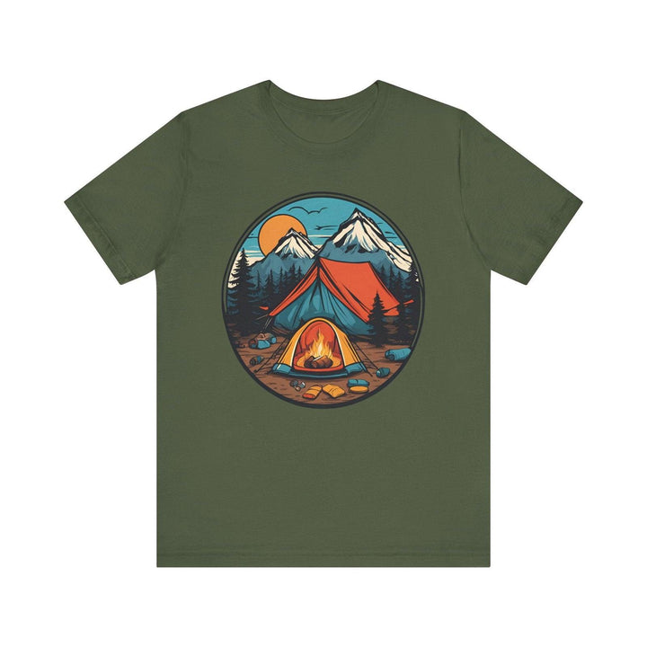 Summer Camp Mountain Escape T Shirt | Military Green