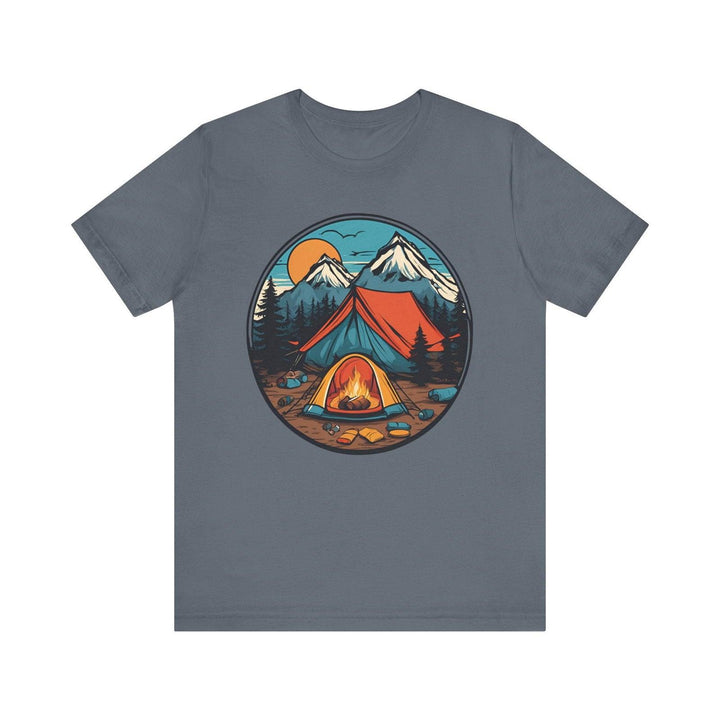 Summer Camp Mountain Escape T Shirt | Steel Blue