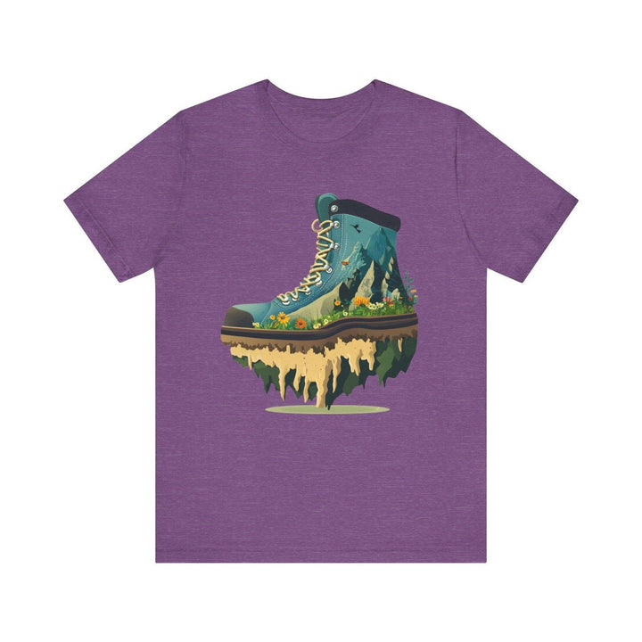 Hiking Mountain Trailblazer T Shirt | Heather Team Purple