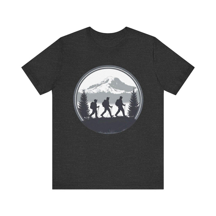 Hiking Mountain Trekker T Shirt | Dark Grey Heather