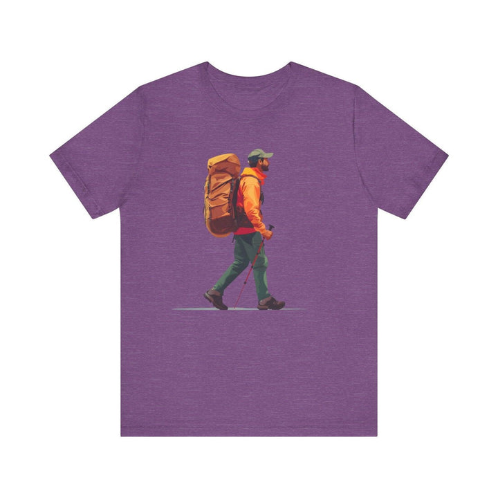 Hiking Mountain Trekkers T Shirt | Heather Team Purple