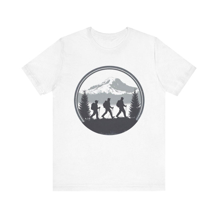 Hiking Mountain Trekker T Shirt | White