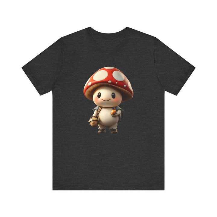 Mario Mushroom Explorer T Shirt | Dark Grey Heather