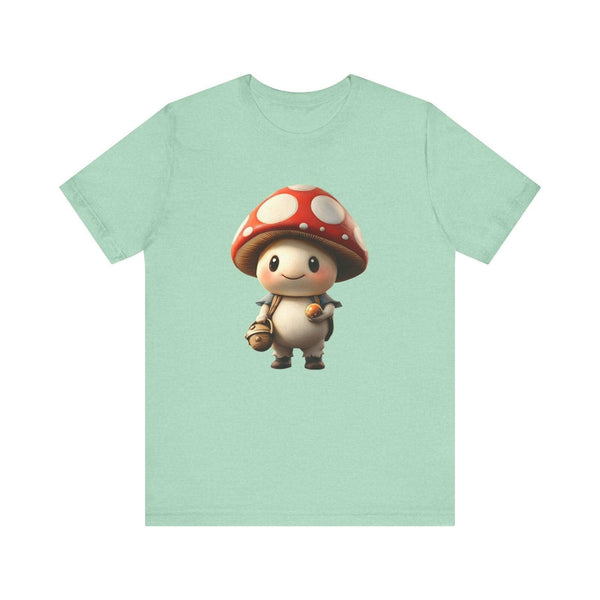 Mario Mushroom Explorer T Shirt | Heather Mint