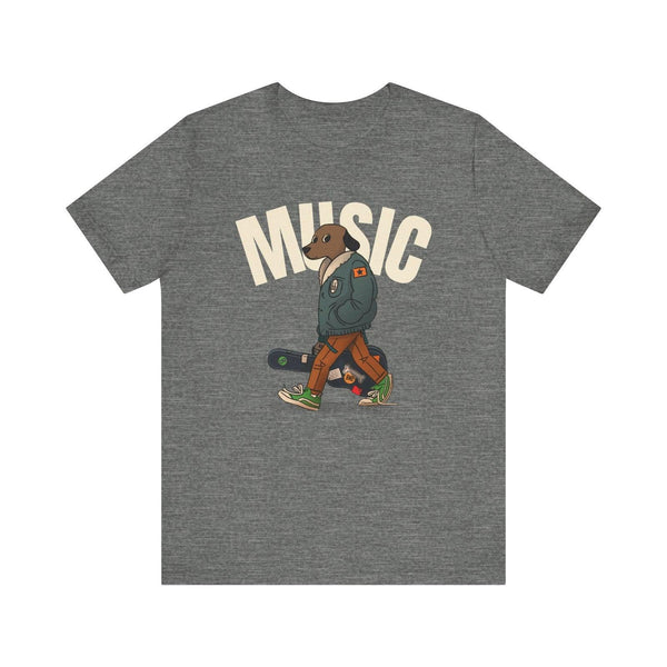 Band Music Dog Walker T Shirt | Deep Heather