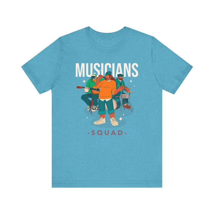 Band Musicians Squad T Shirt | Heather Aqua