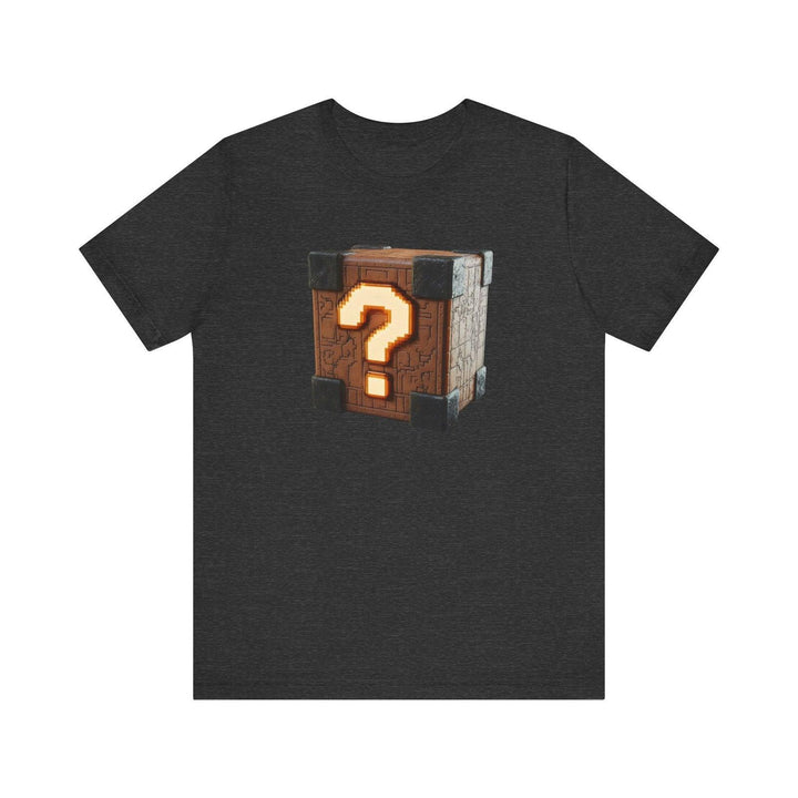 Mario Mystery Block T Shirt | Dark Grey Heather