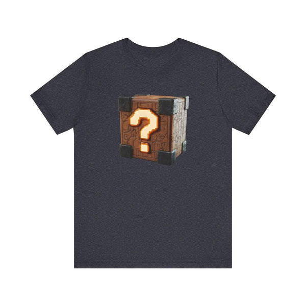 Mario Mystery Block T Shirt | Heather Navy