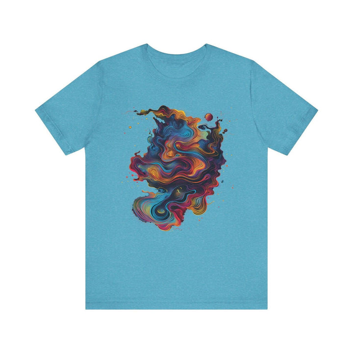 Nasa Nebula Swirl T Shirt | Heather Aqua