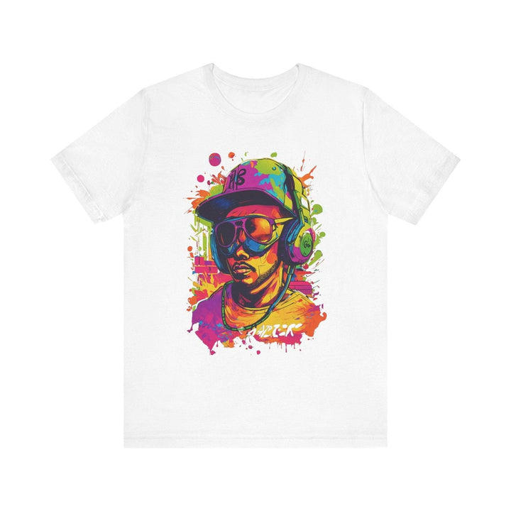 Hip Hop Neon Beats T Shirt | White