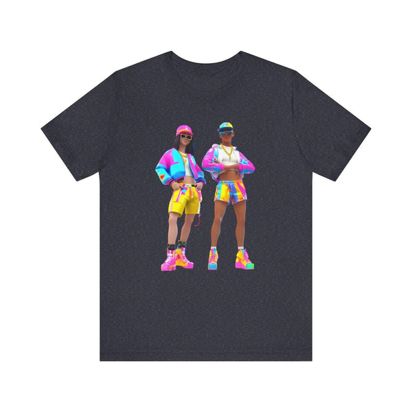 Fortnite Neon Vibes Duo T Shirt | Heather Navy