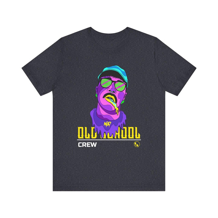 Hip Hop Old School Crew T Shirt | Heather Navy