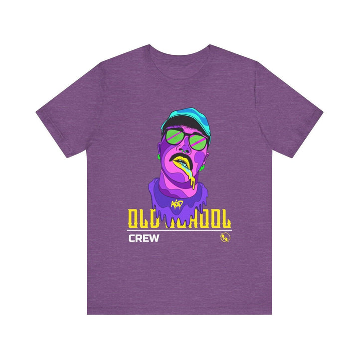 Hip Hop Old School Crew T Shirt | Heather Team Purple