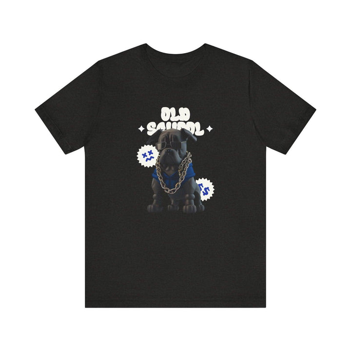 Adventure Old School Pup T Shirt | Black Heather